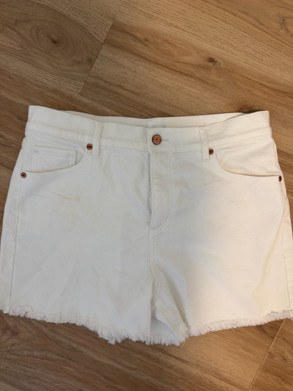White Denim Shorts